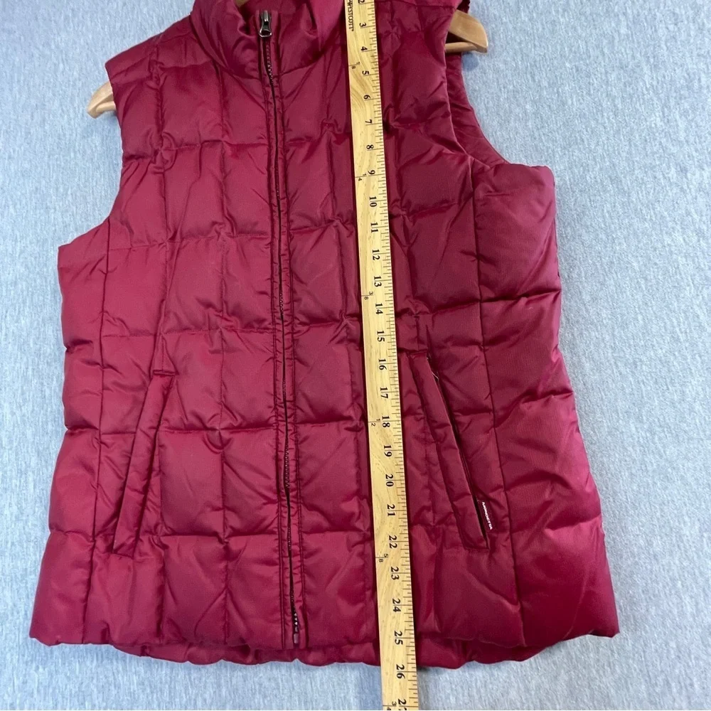 Mondetta Sport Puffer Vest Women’s Medium Maroon Quilted Down Fill Fleece Liner - Picture 4 of 13